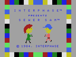 Sewer Sam title screen for Colecovision